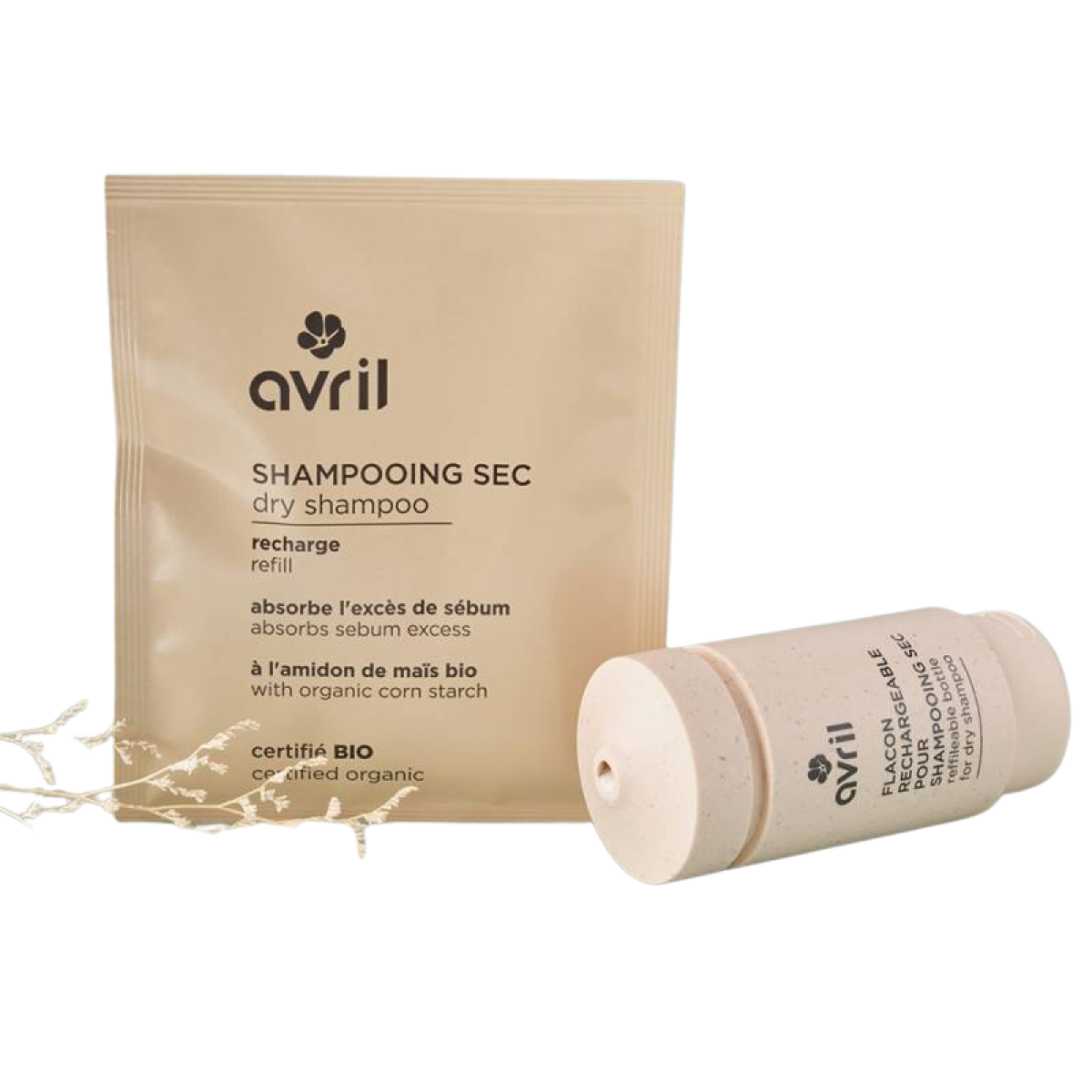 Avril Set Droogshampoo Poeder & Lege Fles