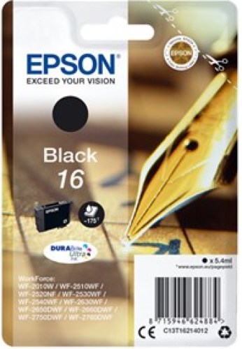 Epson T1621 5.4ml 175pagina's Zwart inktcartridge