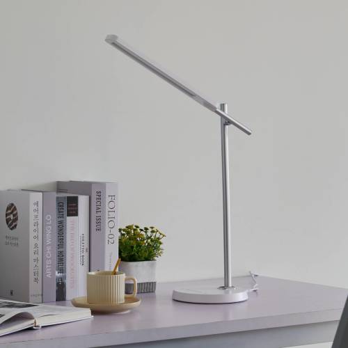 Lindby Valtorin LED bureaulamp, wit