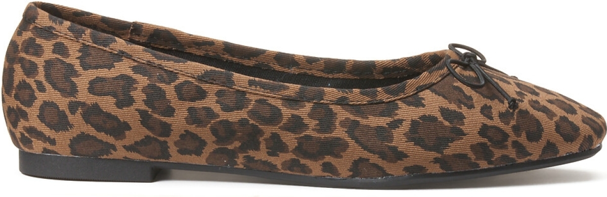 La Redoute Collections Ballerina's in textiel met luipaardprint