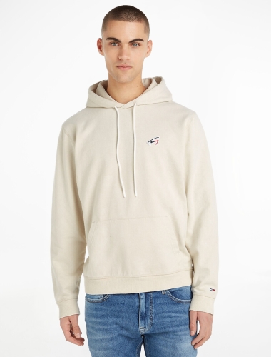 Tommy Jeans Rechte hoodie met logo grif