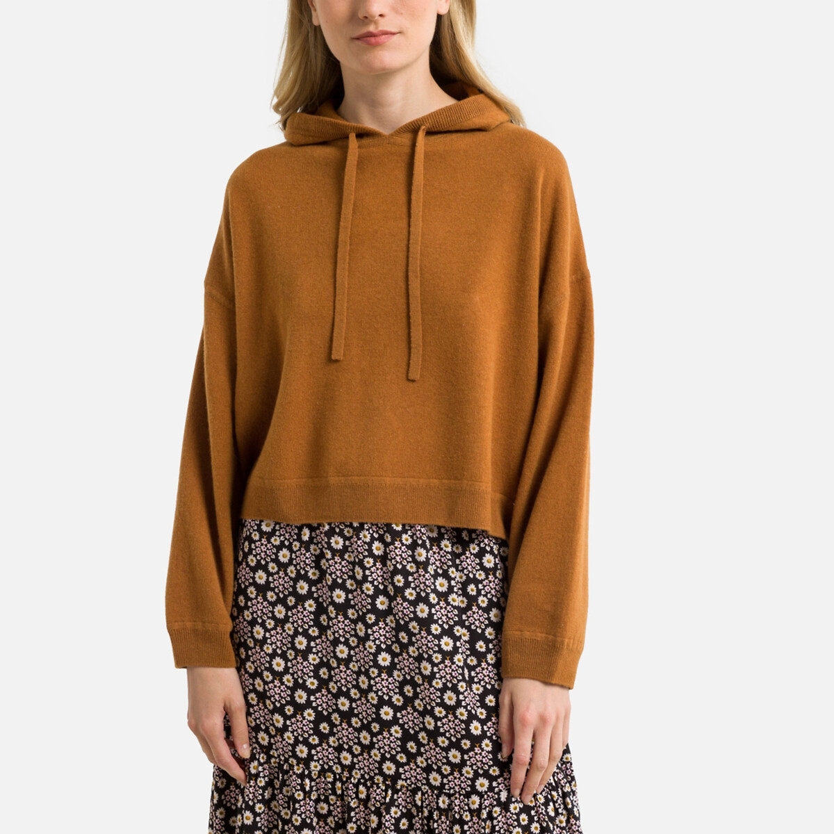 Des Petits Hauts Hoodie in fijn tricot Armourette
