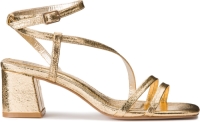La Redoute Collections Metallic sandalen met hak, enkelbandje