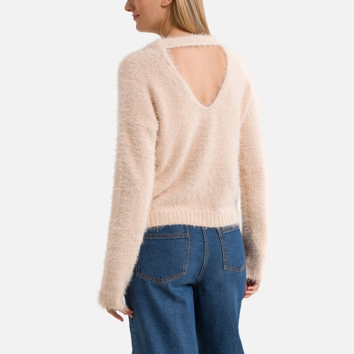 VERO MODA Trui in behaard tricot, ronde hals