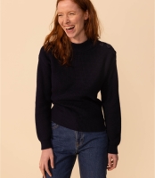 Petit Bateau Trui in Engels tricot, details met knopen