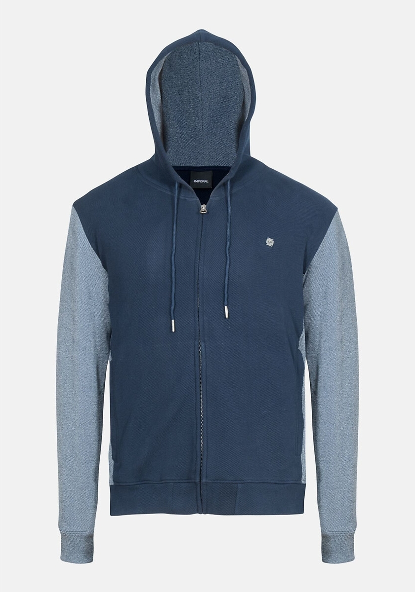 Kaporal Sweater met rits en kap, bicolor