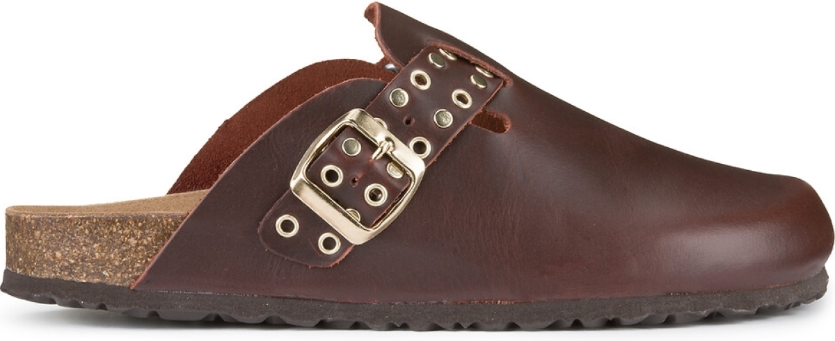 La Redoute Collections Klompmuiltjes in leer, studs detail