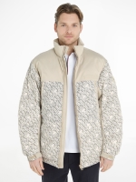 Tommy hilfiger Donsjas met kap, bedrukt monogram New York