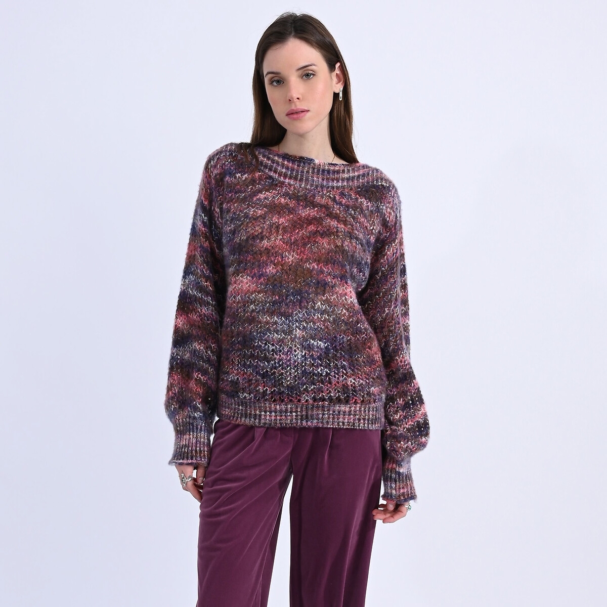 Molly Bracken Gekleurde trui met ronde hals