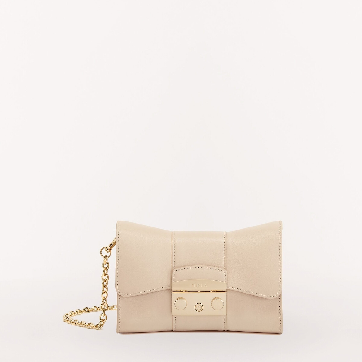 Furla Schoudertas in leer Metropolis Mini Remix