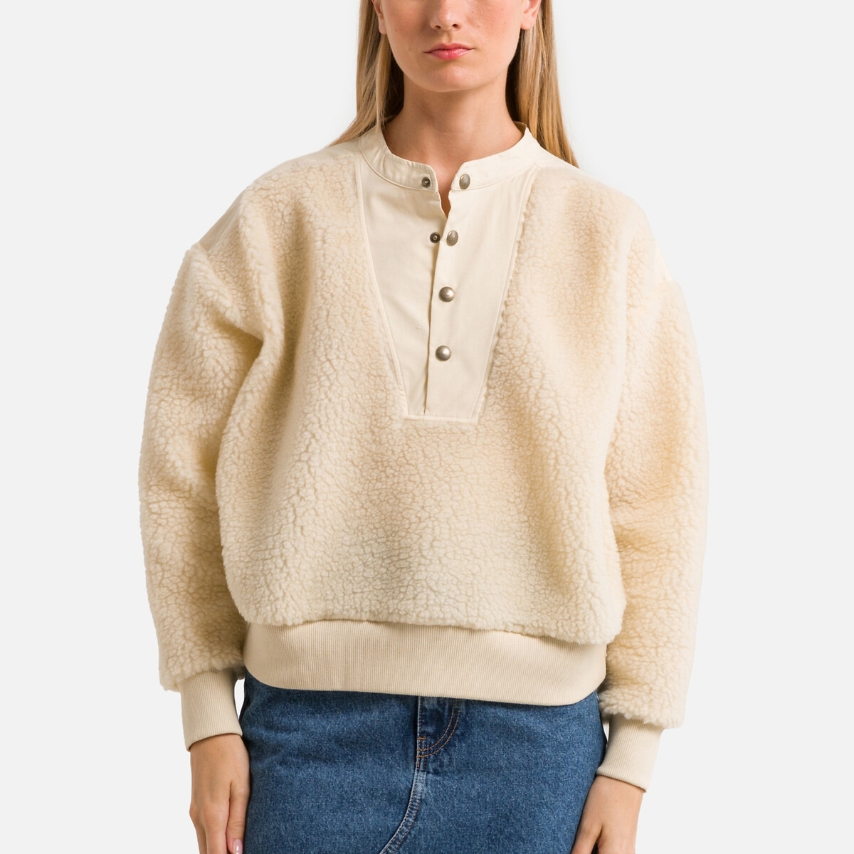 Soeur Sweater met drukknopen aan de hals LONDON