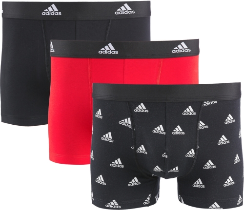 adidas Performance Set van 3 boxershorts Active 2 effen + 1 bedrukt