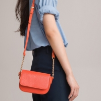 La Redoute Collections Kleine handtas met schouderriem, hagedissen motief
