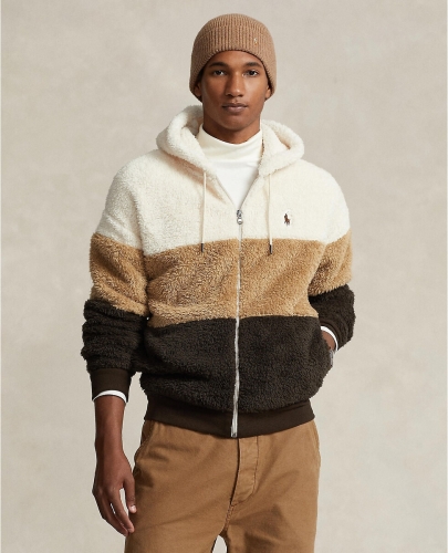 Polo ralph lauren Sweater met rits en kap in fluweel