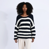 Molly Bracken Trui met ronde hals in grof tricot