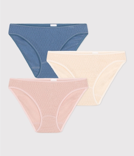 Petit Bateau Set van 3 slips in 1x1 rib