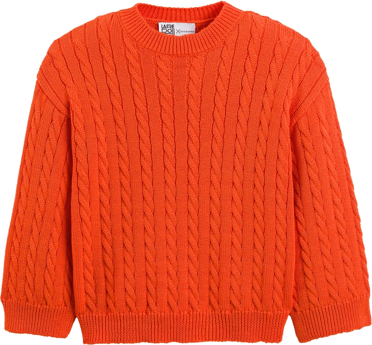 ROSEANNA X LA REDOUTE Trui met ronde hals, kabeltricot in merinoswol