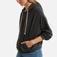 American Vintage Sweater met rits en kap YPAWOOD