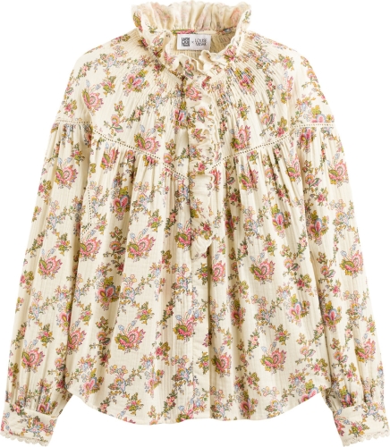 Louise Misha X La Redoute Blouse met Victoriaanse kraag en bloemenprint