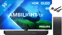 Philips 55OLED808 - Ambilight (2023) + Soundbar + Hdmi kabel