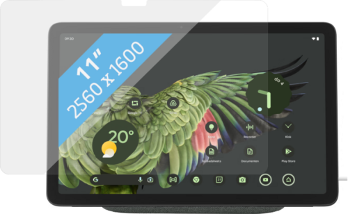 Google Pixel Tablet 128GB Wifi Grijs en Oplaaddock met Speaker + BlueBuilt Screenprotector
