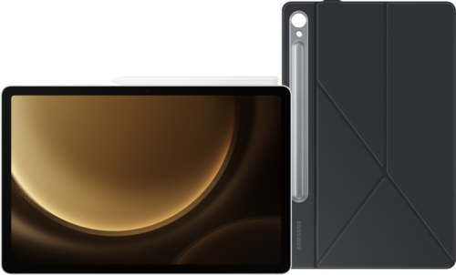 Samsung Galaxy Tab S9 FE 256GB Wifi Zilver + Book Case Zwart