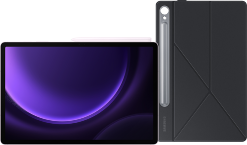 Samsung Galaxy Tab S9 FE Plus 128GB Wifi Lavendel + Book Case Zwart