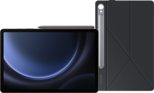 Samsung Galaxy Tab S9 FE 256GB Wifi en 5G Grijs + Book Case Zwart