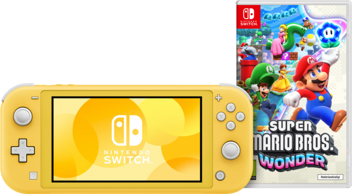Nintendo Switch Lite Geel + Super Mario Bros. Wonder
