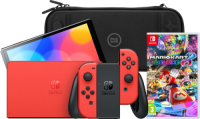 Nintendo Switch OLED Super Mario Editie + Mario Kart 8 Deluxe + BlueBuilt Beschermhoes