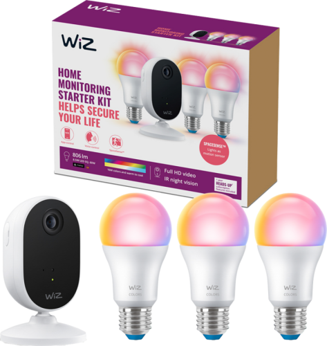 WiZ Connected WiZ Home Monitoring starterkit - 3 smart lampen + IP camera