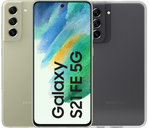 Samsung Galaxy S21 FE 128GB Groen 5G + Otterbox React Back Cover Transparant