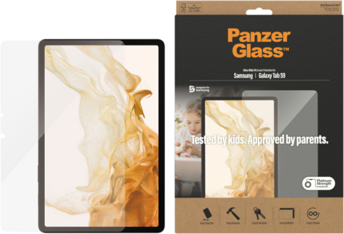 PanzerGlass Ultra-Wide Fit Samsung Galaxy Tab S9 / S9 FE Screenprotector Glas