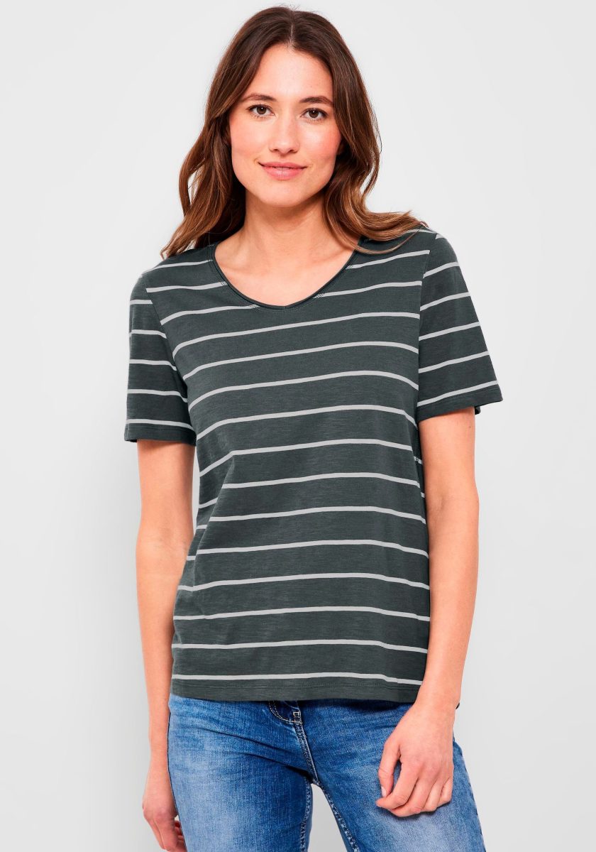 CECIL T-shirt in gestreepte look