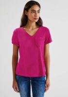 Street One Shirt met korte mouwen met grote v-hals