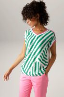 Aniston CASUAL T-shirt met gestreepte boorden