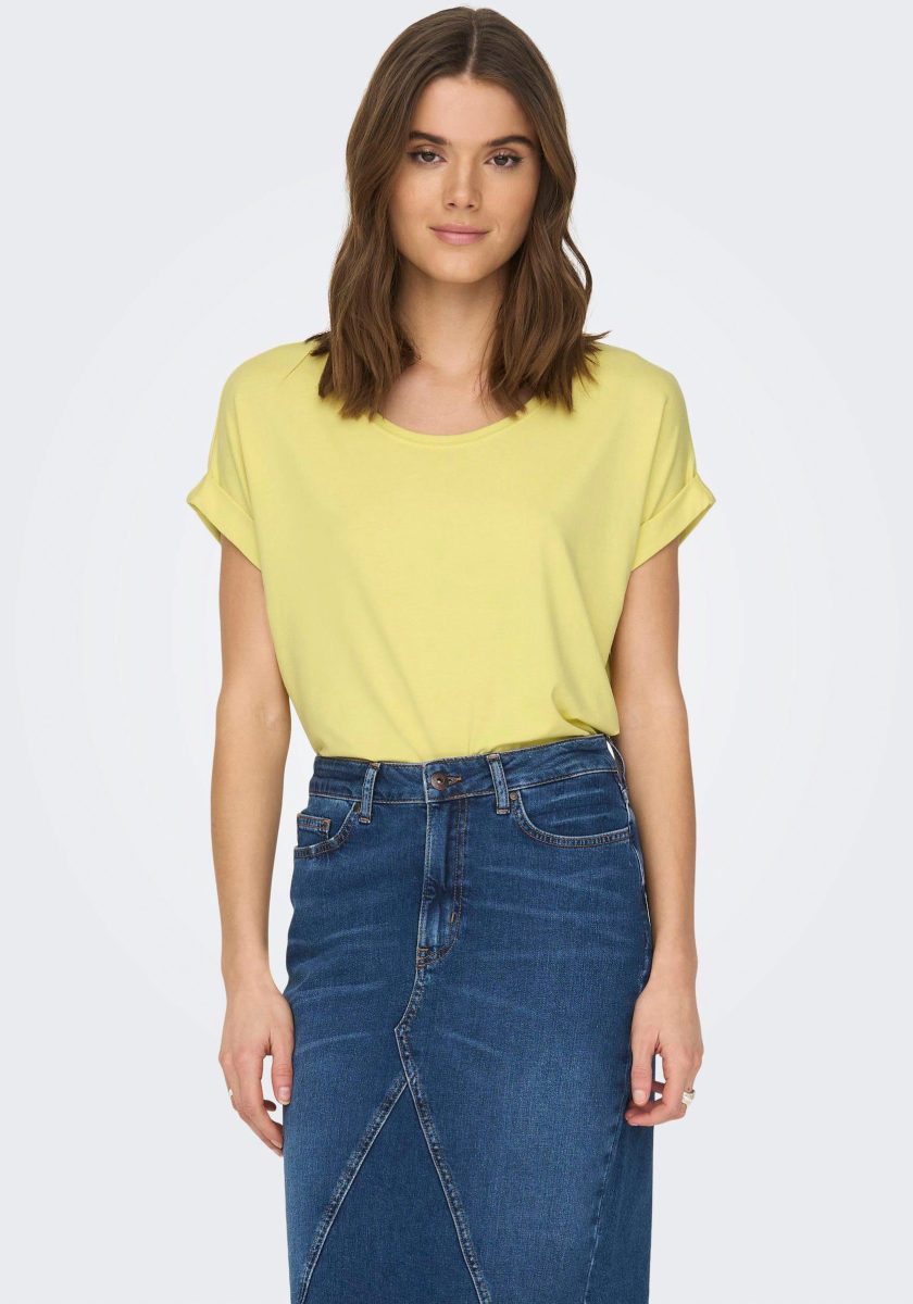 Only T-shirt ONLMOSTER met omslag aan de mouwen