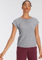 Flashlights T-shirt met verlaagde schoudernaden & kleine mouwomslagen