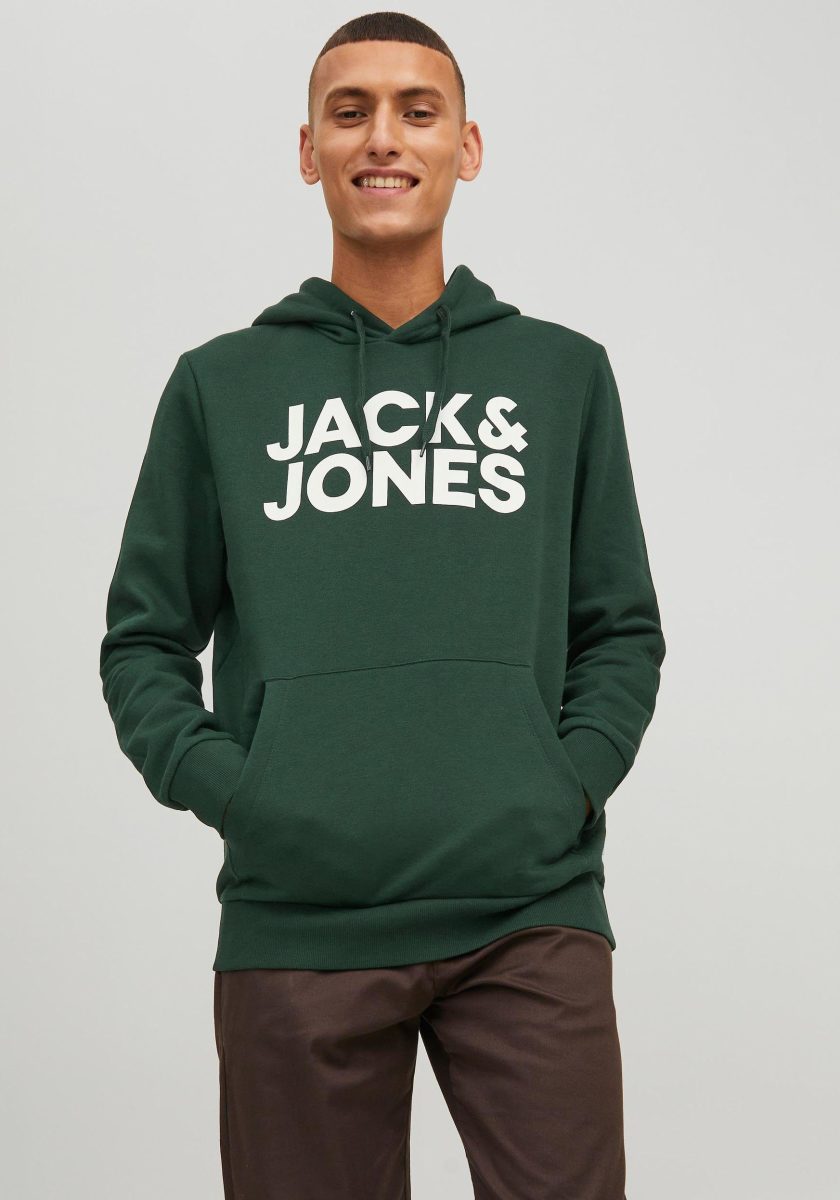 Jack & Jones Hoodie CORP Logo Hoodie met logoprint