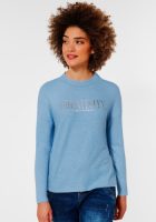 Street One Shirt met lange mouwen met tekstprint