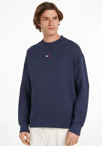 Tommy Jeans Sweatshirt TJM RLX XS BADGE CREW met Tommy Jeans borduursel