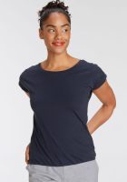 Flashlights T-shirt met verlaagde schoudernaden & kleine mouwomslagen