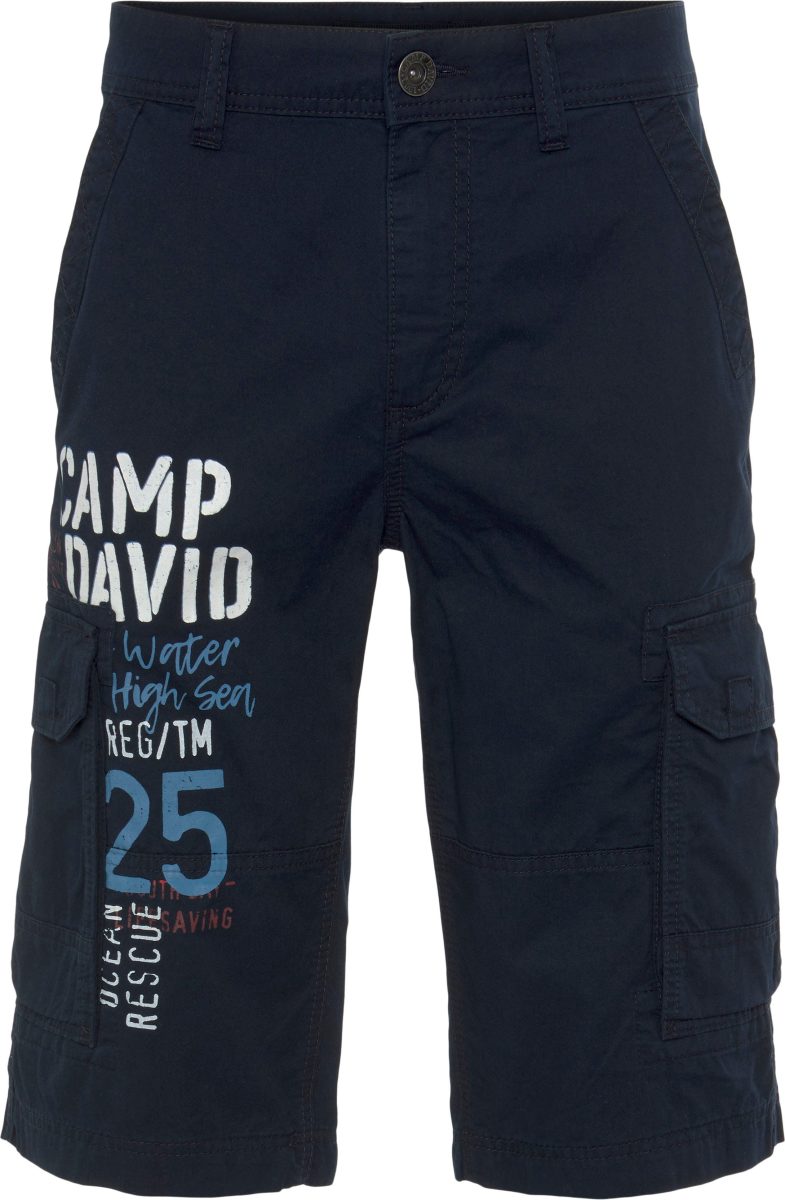 CAMP DAVID Skaterbermuda met cargozakken