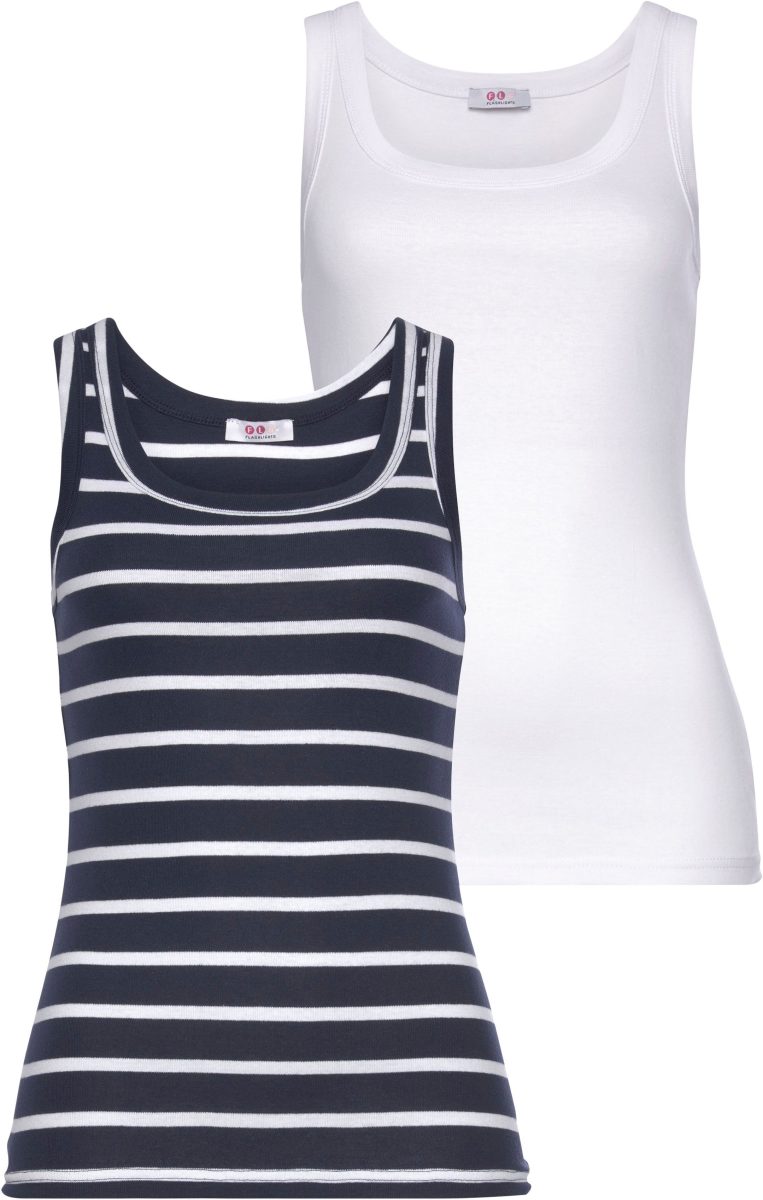 Flashlights Tanktop met strepen (Set van 2)