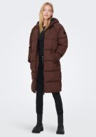 Only Doorgestikte jas ONLAMANDA LONG PUFFER COAT met een capuchon