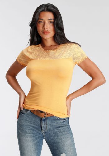 Melrose T-shirt met een kantpas