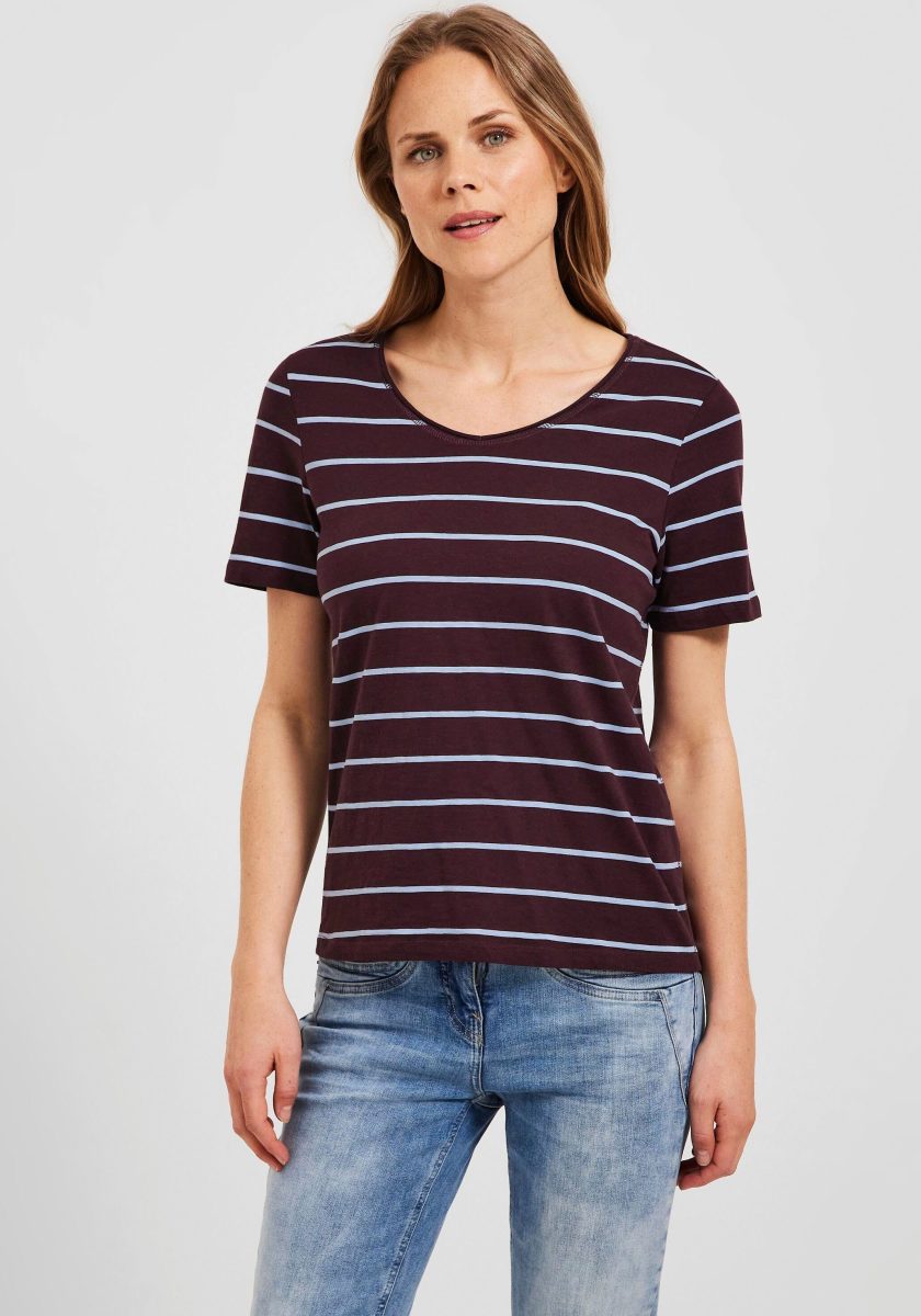 CECIL T-shirt in flammé-look