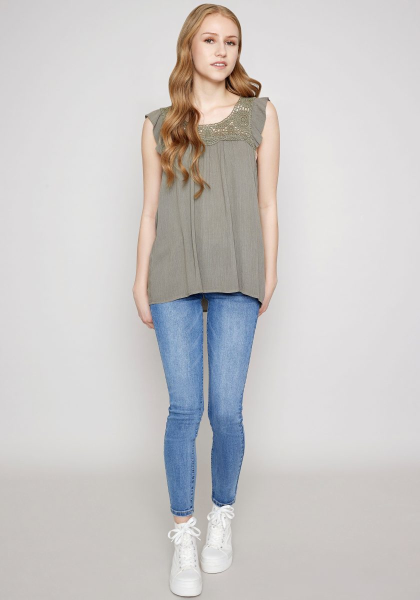 Zabaione Shirt met gehaakte inzet (1-delig)