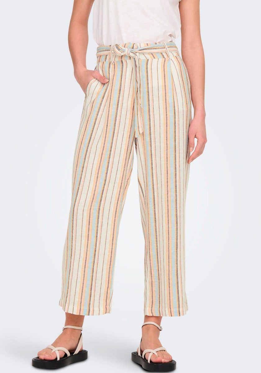 Only Culotte ONLCARO HW LINEN BELT CULOTTE PNT in 7/8-lengte