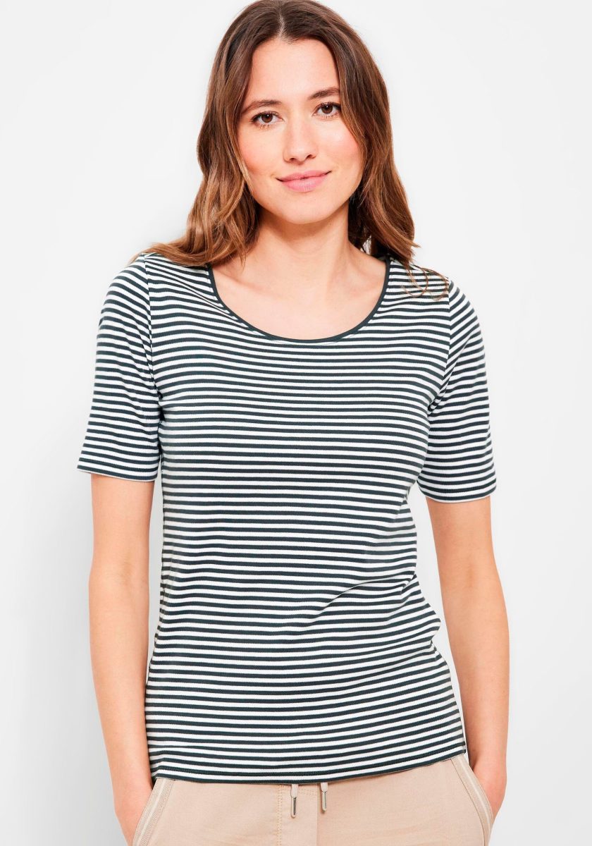 CECIL T-shirt in gestreepte look